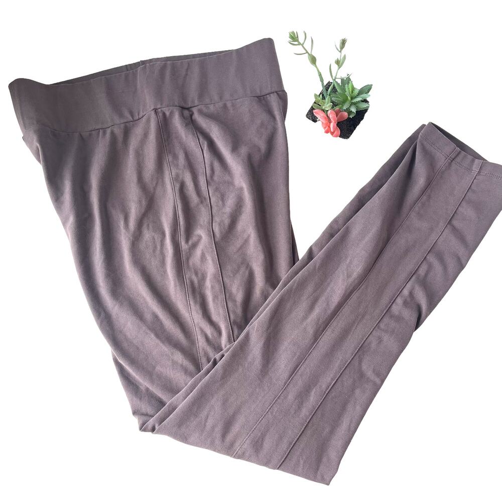 LOGO by Lori Goldstein Leggings Womens Pants Size XS Gray Side Panel Stripe